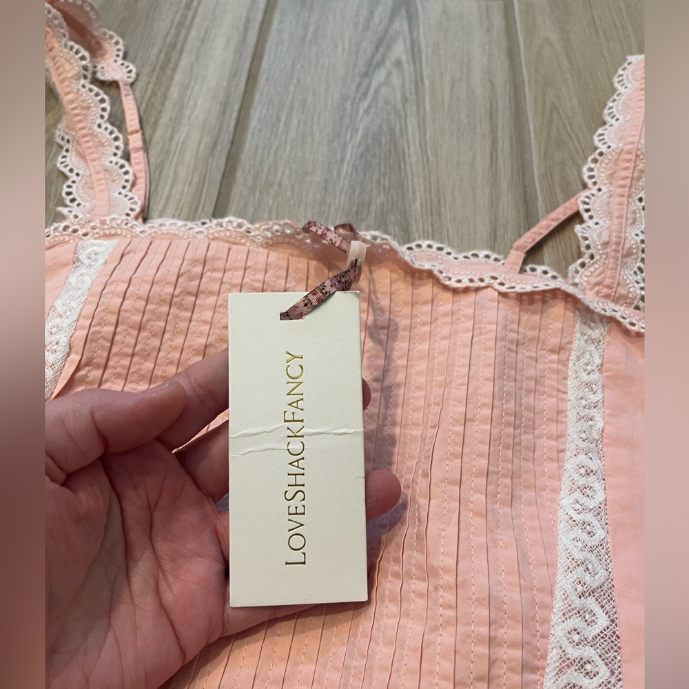 NWT LoveShackFancy Skipper Bustier Bubble Bath Pink Sz 8 - Picture 7 of 16